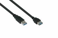 GOOD CONNECTIONS - Alcasa UK30P-ASA-005S, 0,5 m, USB A, USB A, USB 3.2 Gen 1 (3.1 Gen 1), 5000 Mbit/s, Schwarz