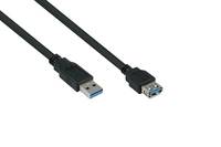 GOOD CONNECTIONS - Alcasa UK30P-ASA-020S, 2 m, USB A, USB A, USB 3.2 Gen 1 (3.1 Gen 1), 5000 Mbit/s, Schwarz
