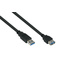 kabelmeister® Verlängerungskabel USB 3.0 Stecker A an Buchse A, Premium, UL, KUPFER, schwarz, 2m