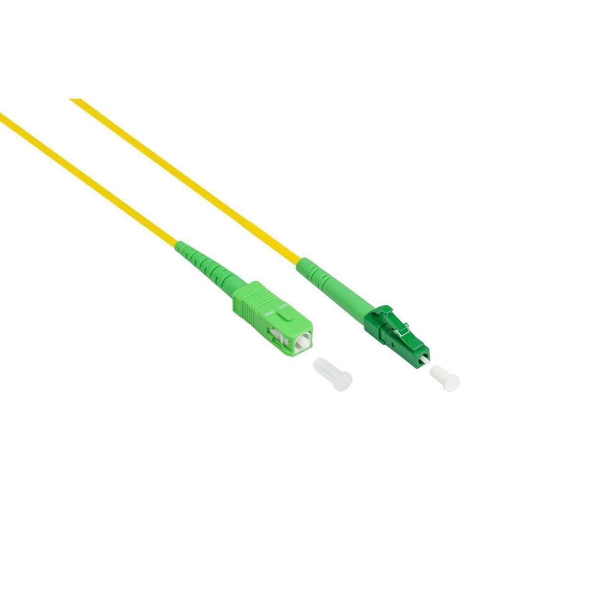 SO-38141 - Patchkabel LWL Simplex OS2 (Singlemode, 9125) LC (APC) SC (APC), 5m, gelb