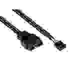 kabelmeister® Adapter intern USB 3.0 Pin-Header Stecker an USB 2.0 Pin-Header Buchse, schwarz, 0,6m