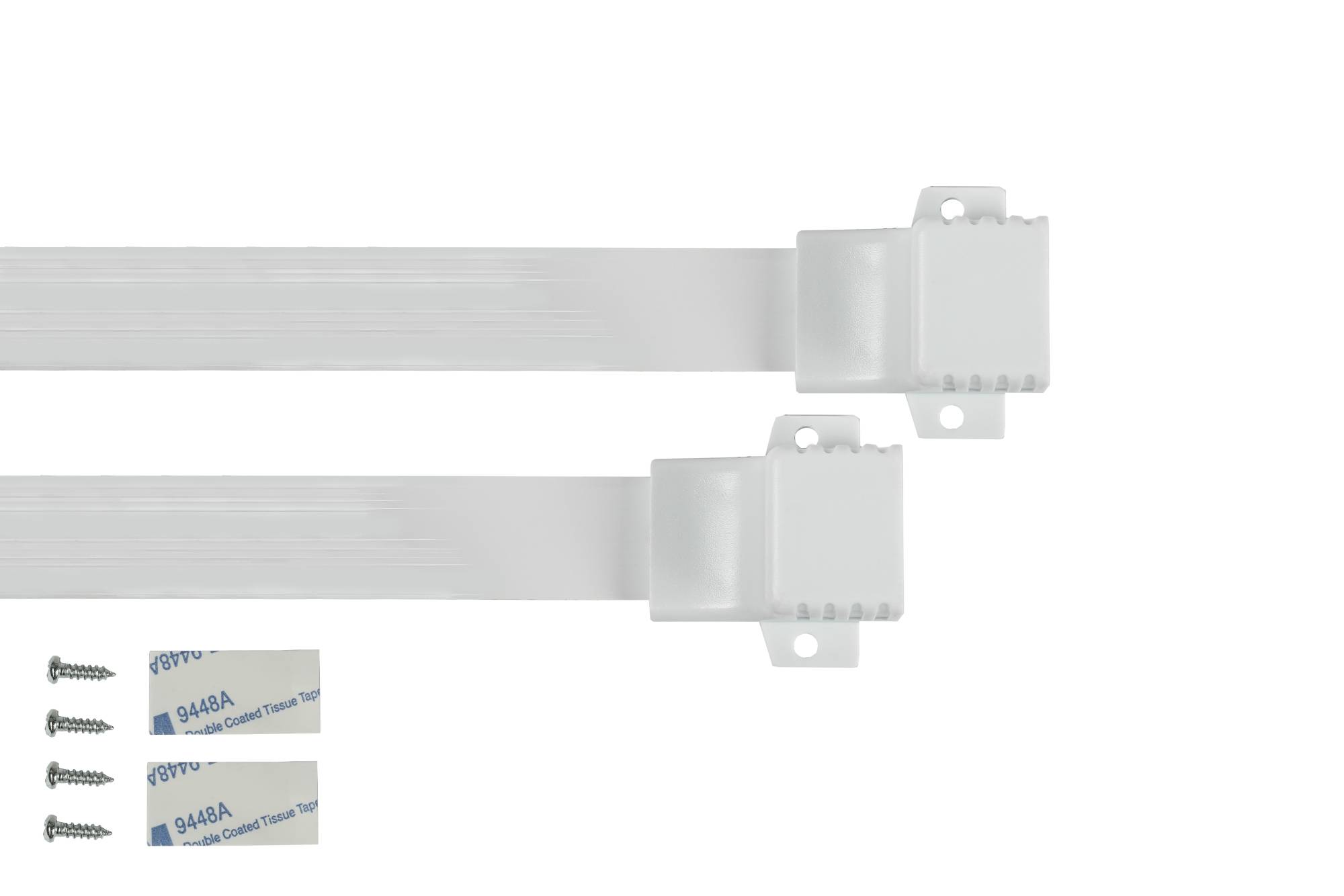 kabelmeister® RJ45 Fensterdurchführung High-Quality, weiß, Gesamtlänge inkl. Buchsen 25cm, flexible Länge 18cm