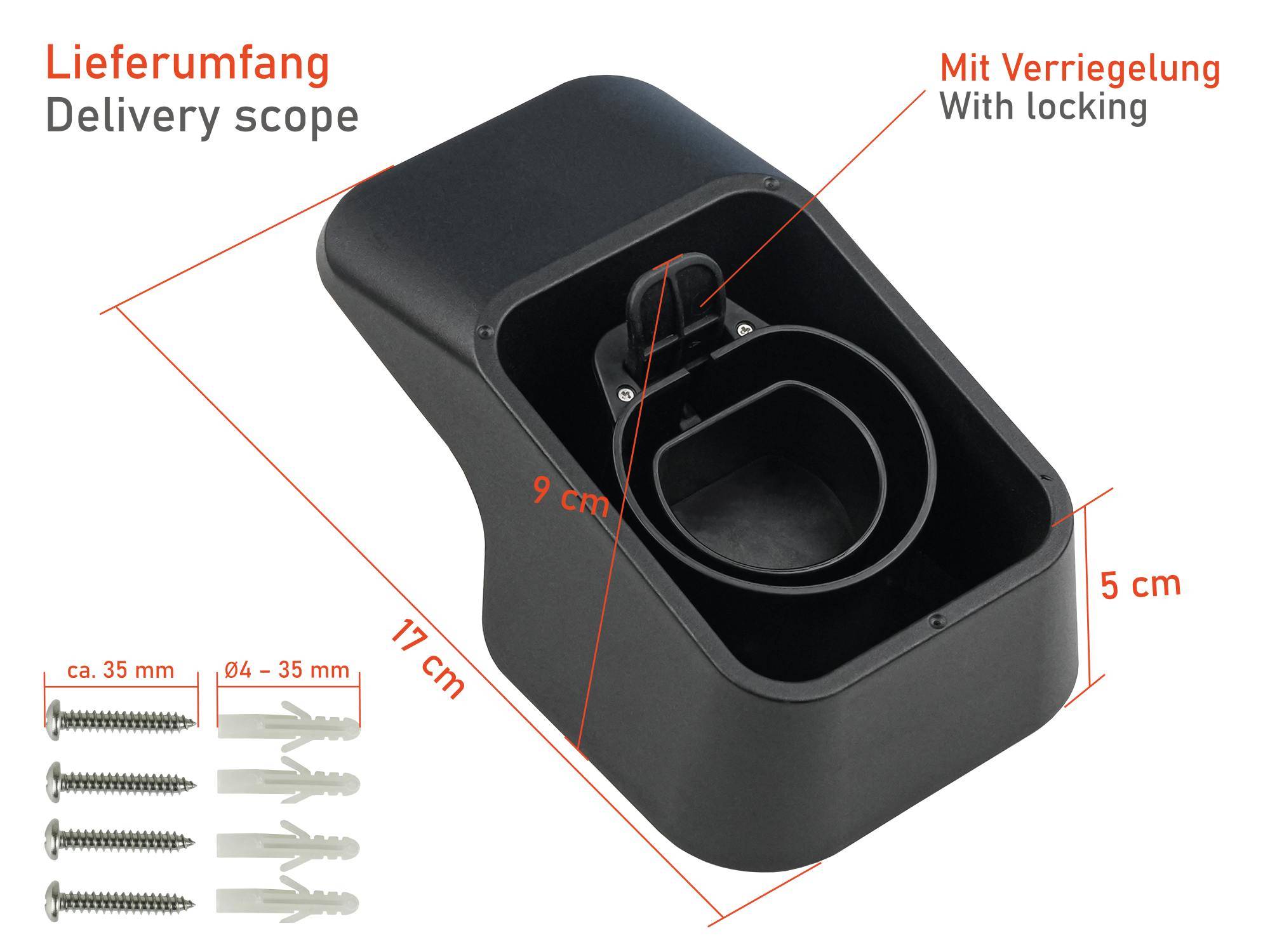 kabelmeister® Wandhalterung mit integrierter Kabelhalterung für Typ 2 Ladekabel von Elektro- und Hybridfahrzeugen