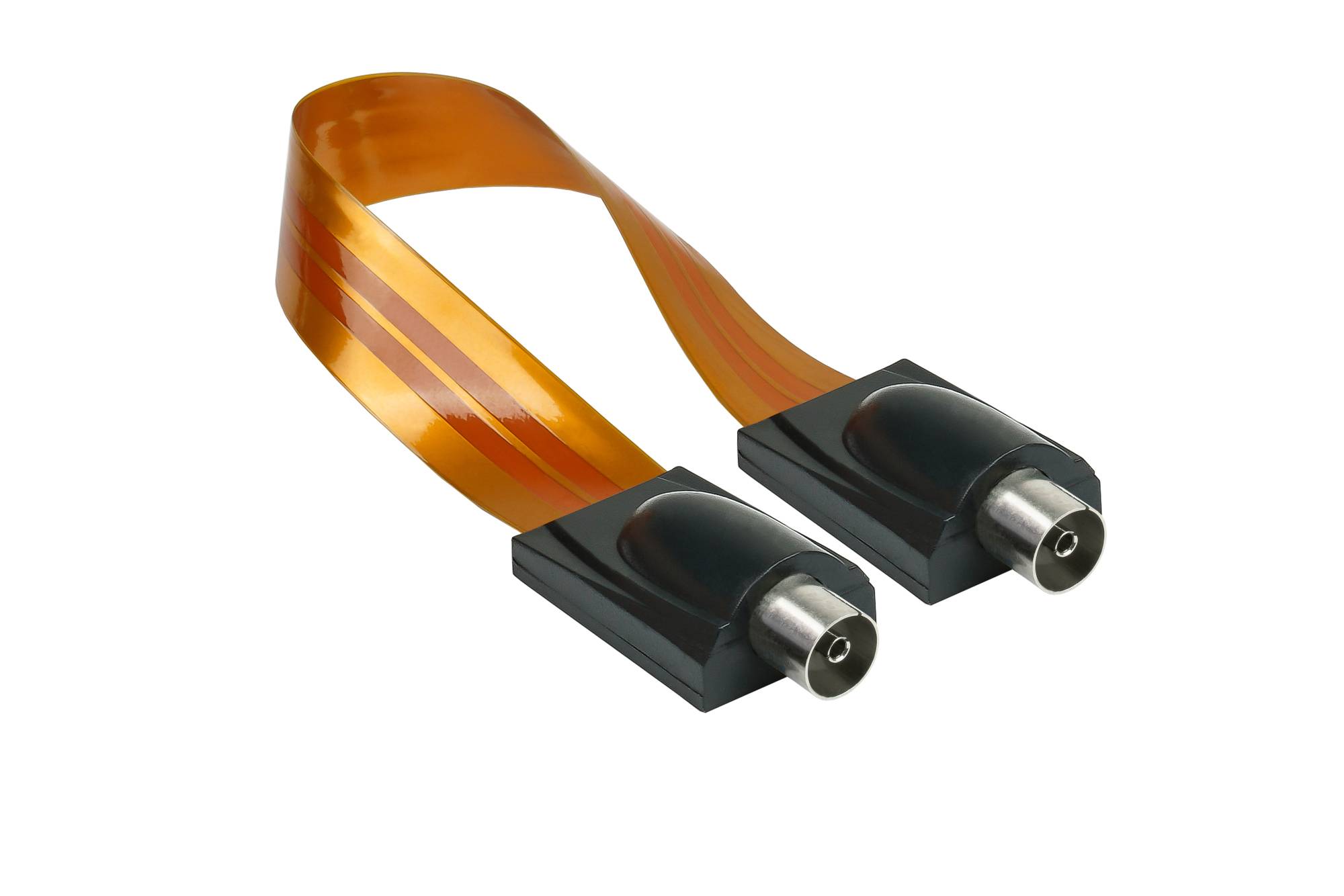 SAT/TV Fensterdurchführung, IEC-/Koax-Buchse beidseitig, Gesamtlänge 26cm, flexible Länge 17cm, Good Connections®