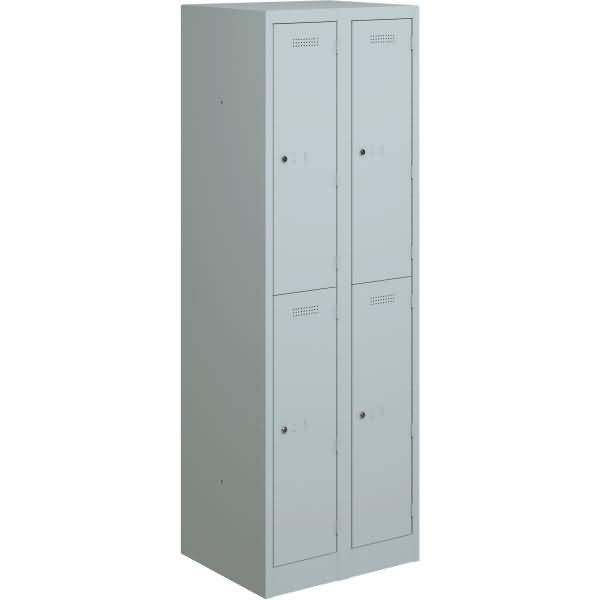 Garderobenschrank Primary Locker BxHXT 600x1800x500mm lichtgrau