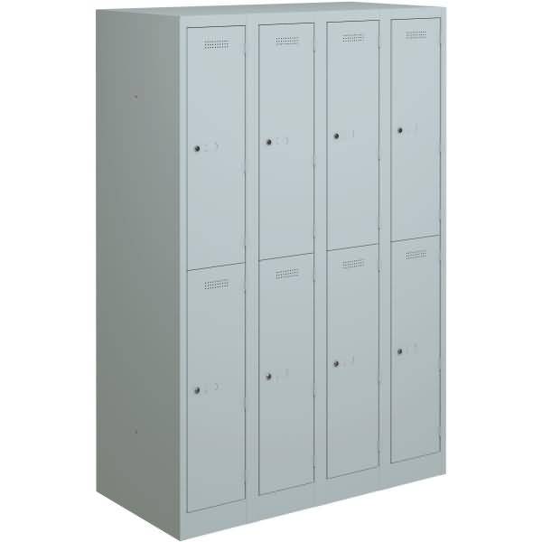 Garderobenschrank Primary Locker BxHXT 1200x1800x500mm lichtgrau