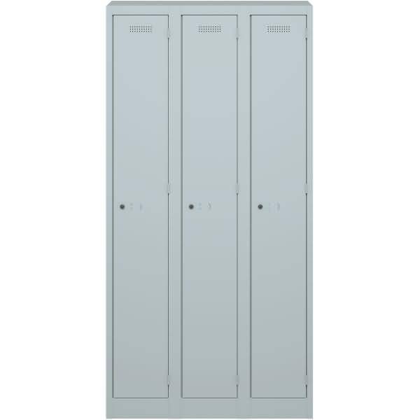 Garderobenschrank Primary Locker BxHXT 900x1800x500mm lichtgrau