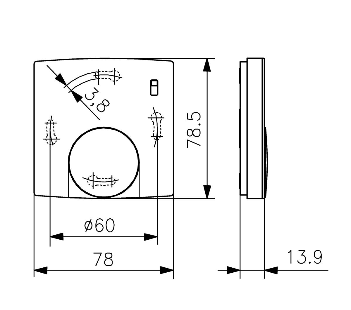 Alre-it Raumtemperaturregler AP RTBSB-201.065