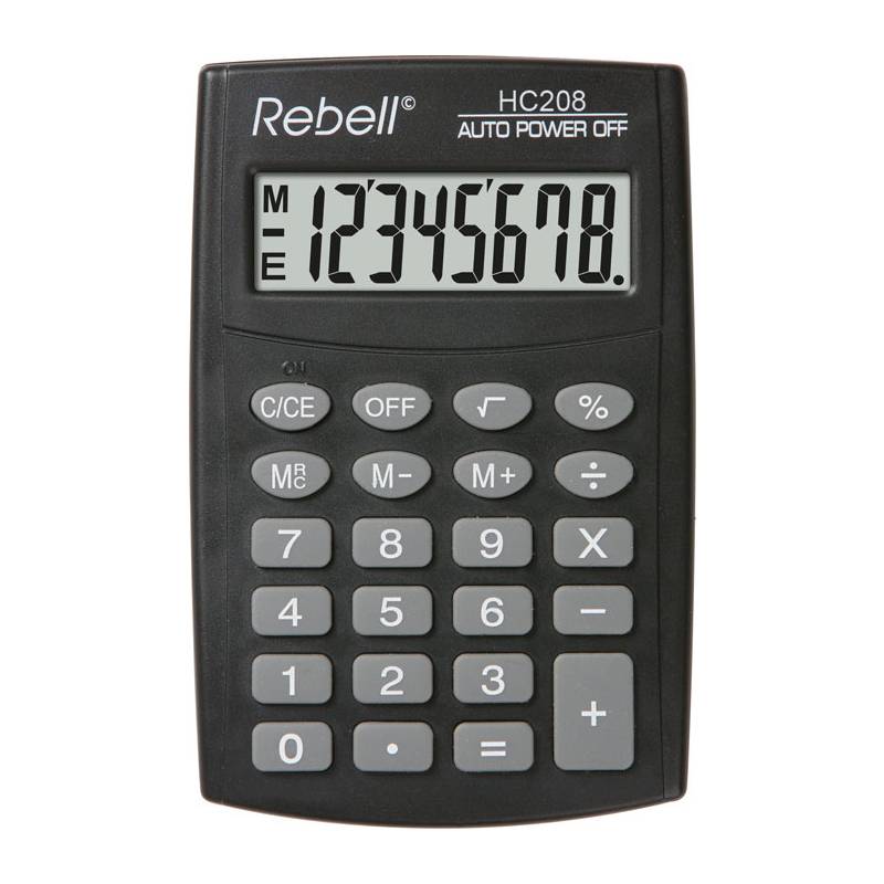 Rebell Taschenrechner HC 208, schwarz