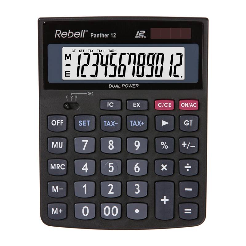 Rebell Tischrechner Panther 12, schwarz