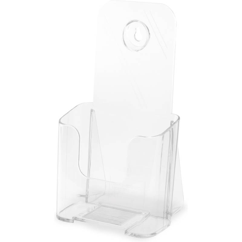 deflecto Prospekthalter, schräg, 1/3 DIN A4 hoch, glasklar