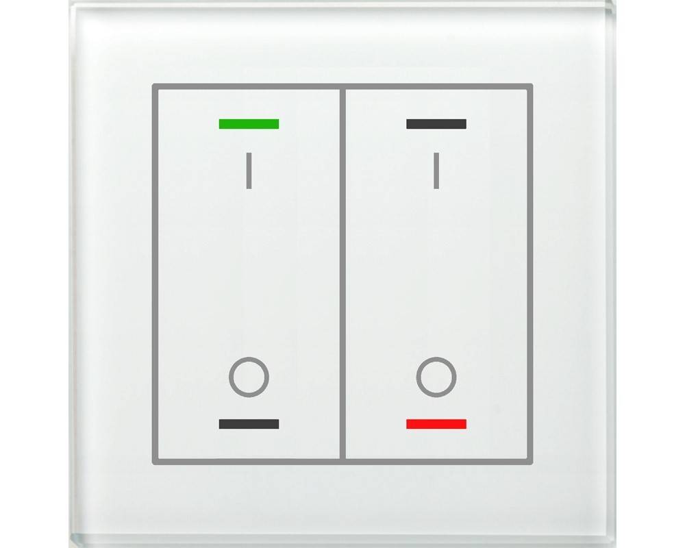 MDT technologies KNX Glastaster II Light 2- GTL-2TBW.02S