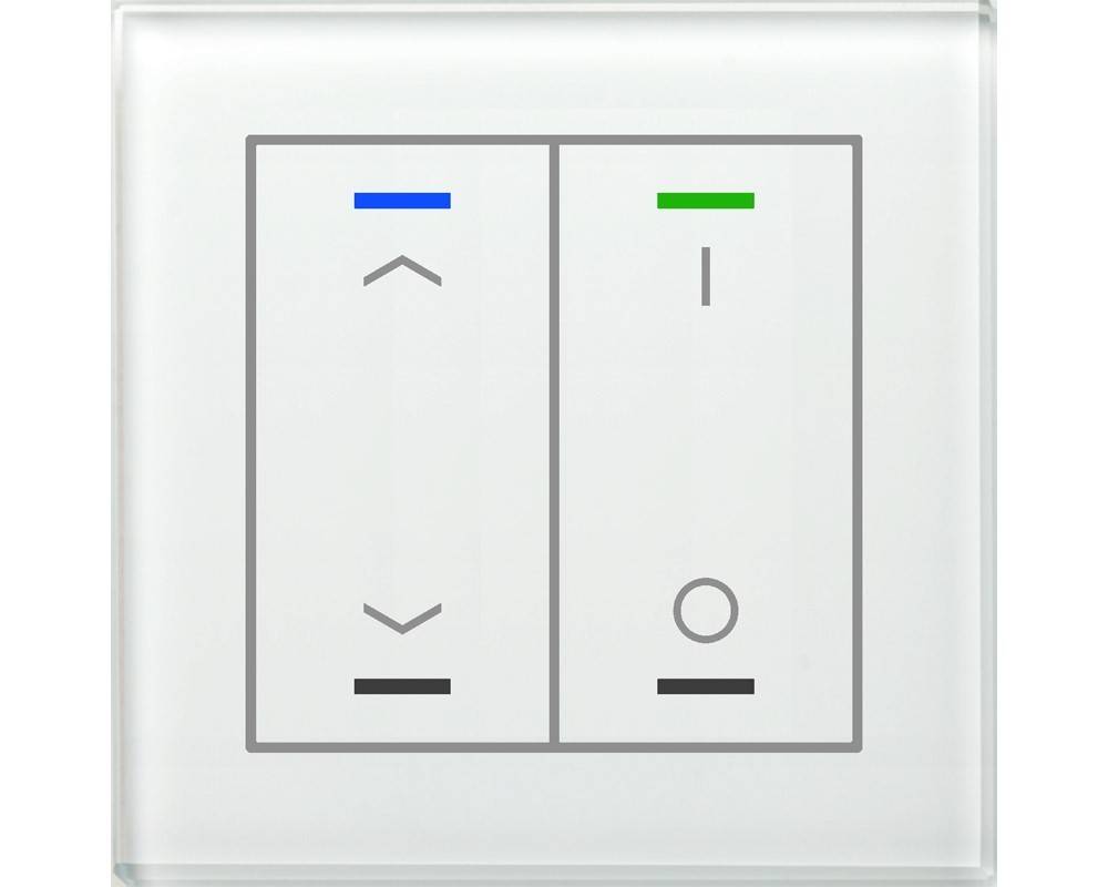 MDT technologies KNX Glastaster II Light 2- GTL-2TCW.02S