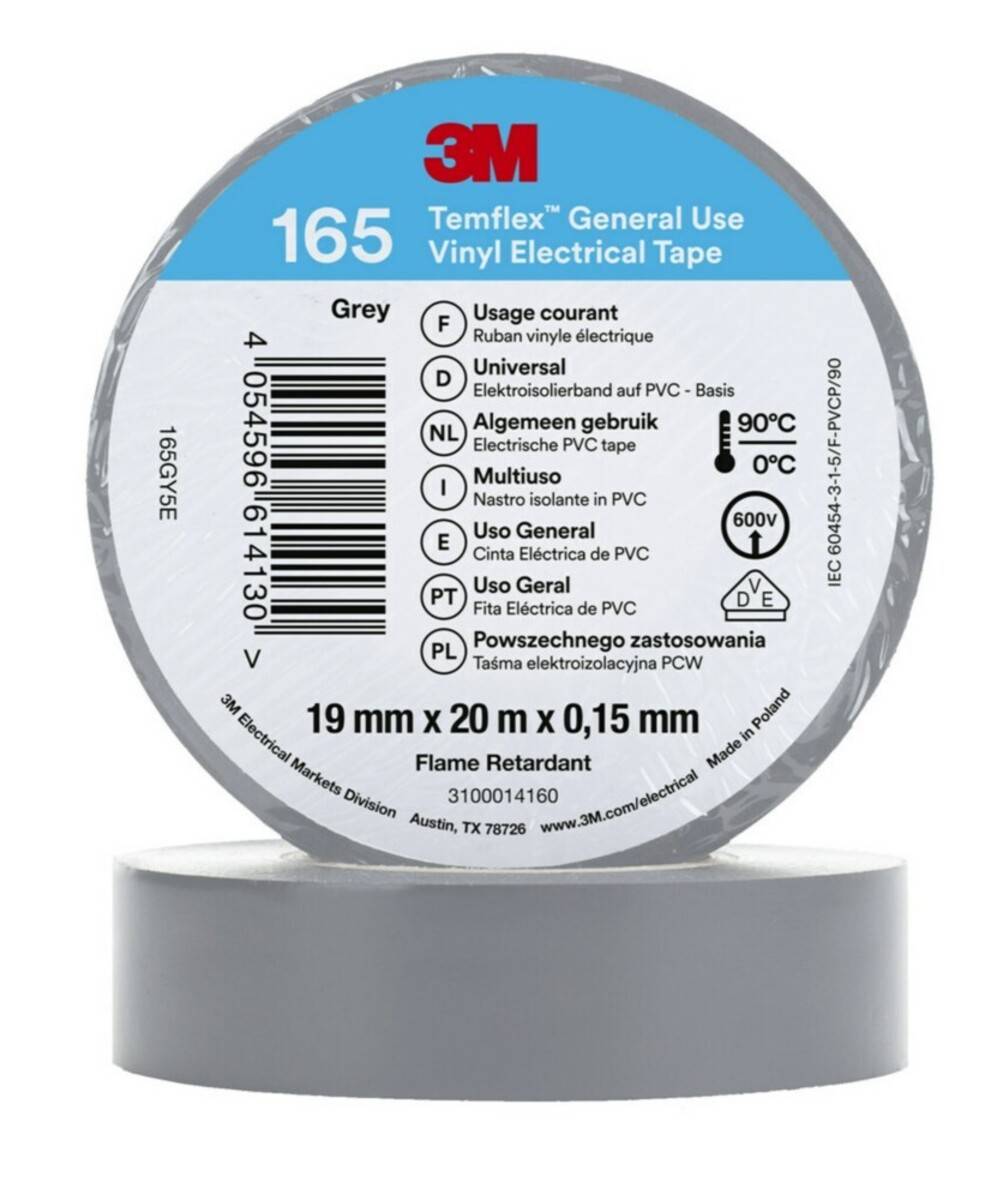 3M Deutschland PVC Elektro-Isolierband Temflex165 gr 19X20