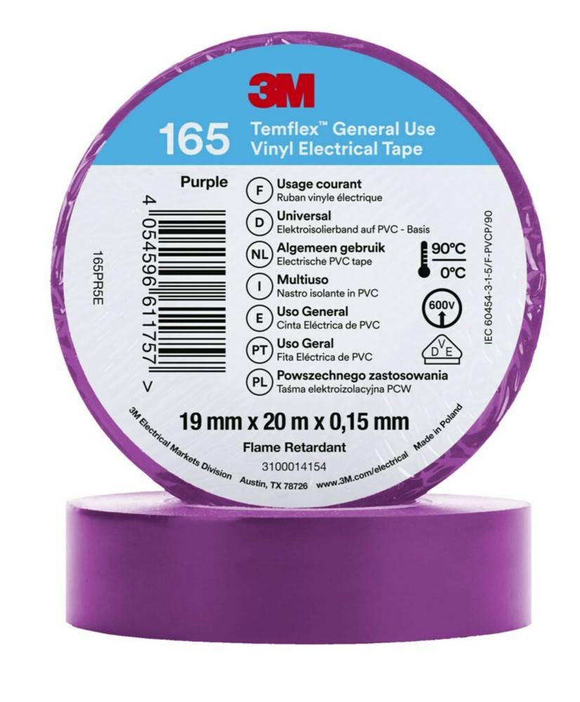 3M Deutschland PVC Elektro-Isolierband Temflex165 vio19X20