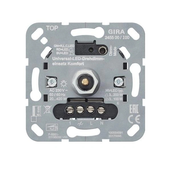 Gira LED-Univers.-Dimmereinsatz 245500 Gira LED-Univers.-Dimmereinsatz 245500