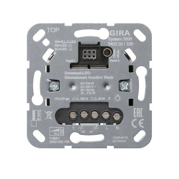 Gira Uni-LED-Dimmeinsatz 2fach 540200