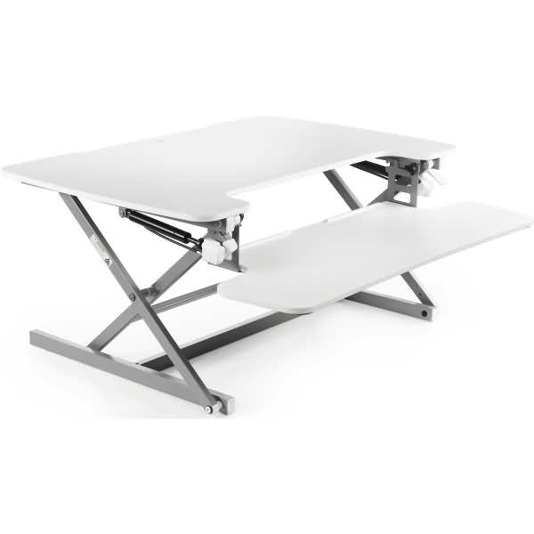 Sitz-Steh-Kombination Vantage Flexdesk lichtgrau