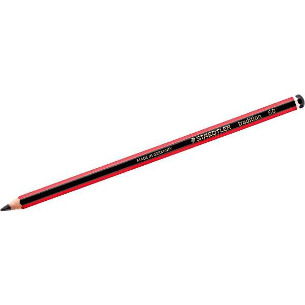 Bleistift tradition 6B schwarz-rot