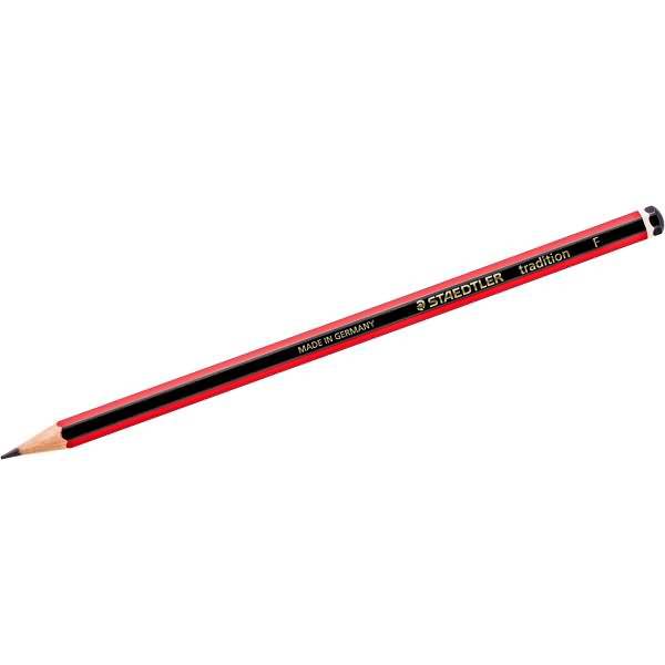 Bleistift tradition F schwarz-rot