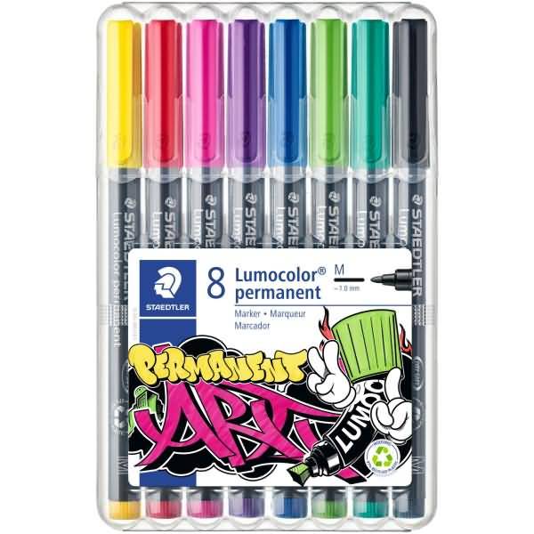 Folienschreiber Lumocolor M permanent farbig sortiert VE=8 Stück