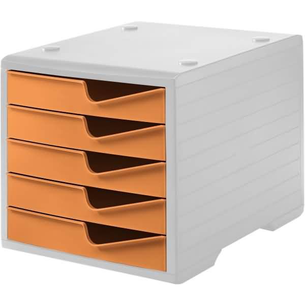 Schubladenbox styroswingbox 5 Schübe grau/apricot