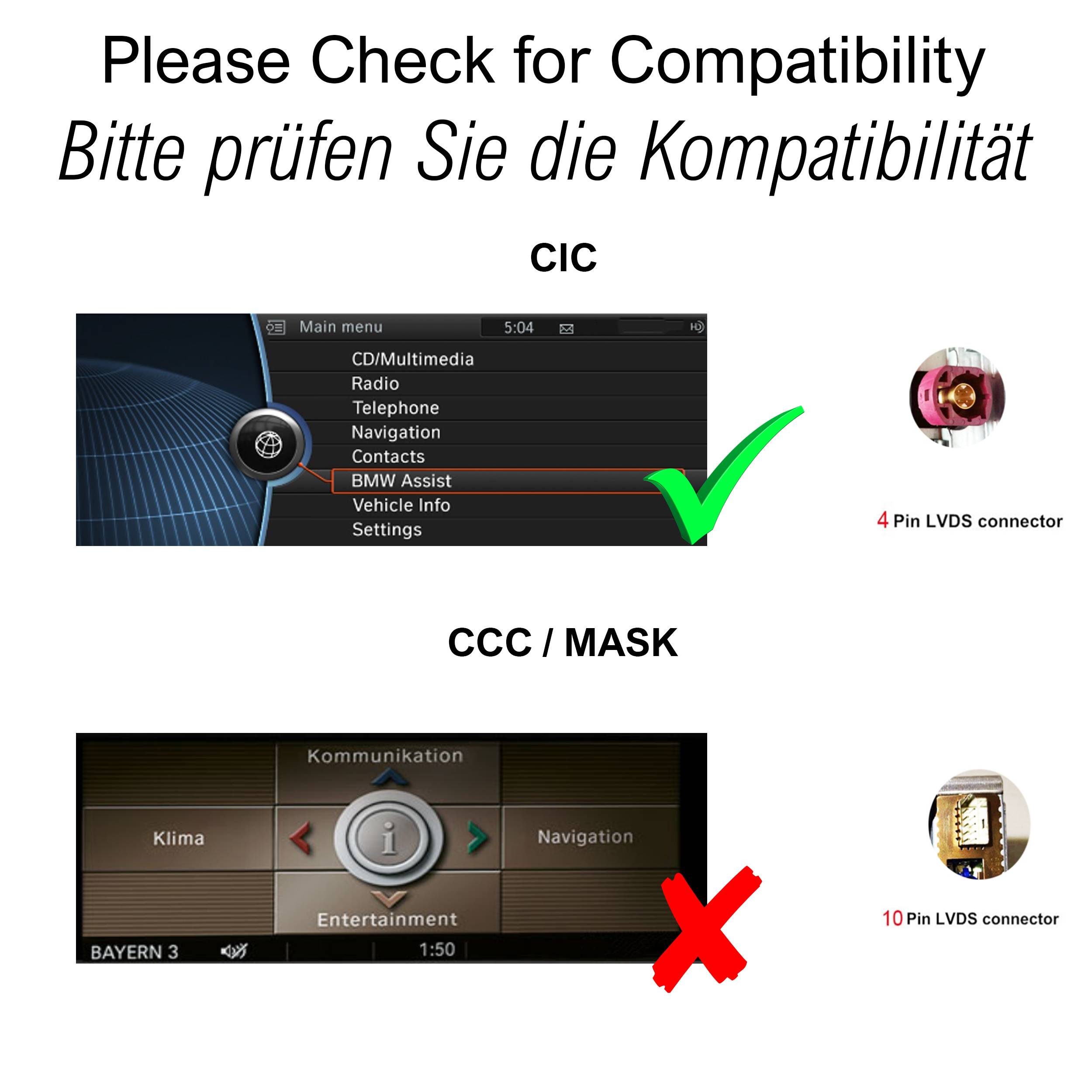 Für BMW E81 E82 E87 E88 CIC System 10.2" Touchscreen Android GPS Navi CarPlay