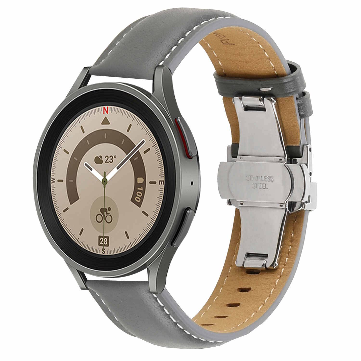 Für Samsung Galaxy Watch FE 6 5 4 Normal Pro Classic Leder Armband