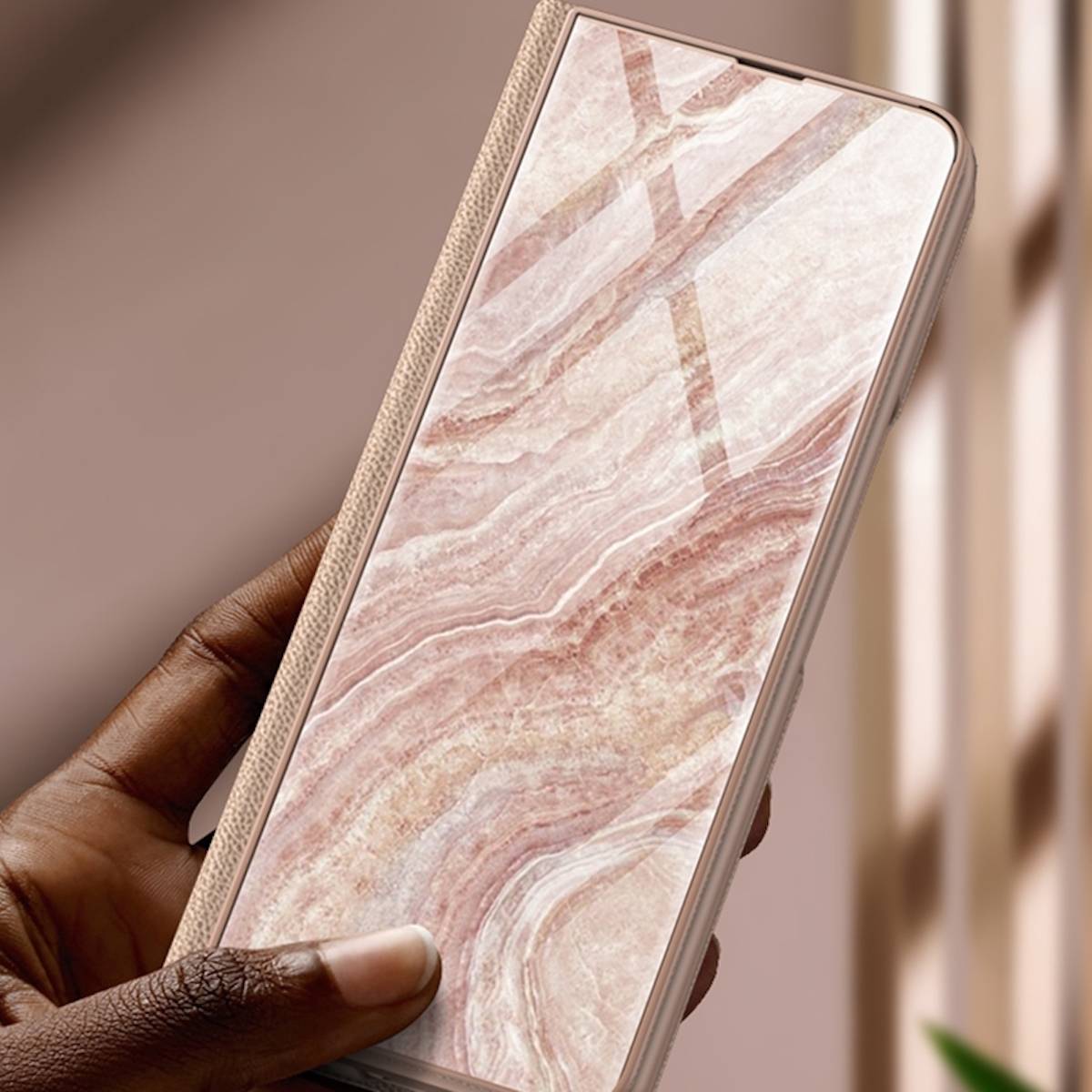 Für Samsung Galaxy Z Fold4 5G Design Galvanik Marble Muster 2 All-round Anti-Fall Handy Tasche Hülle Etuis