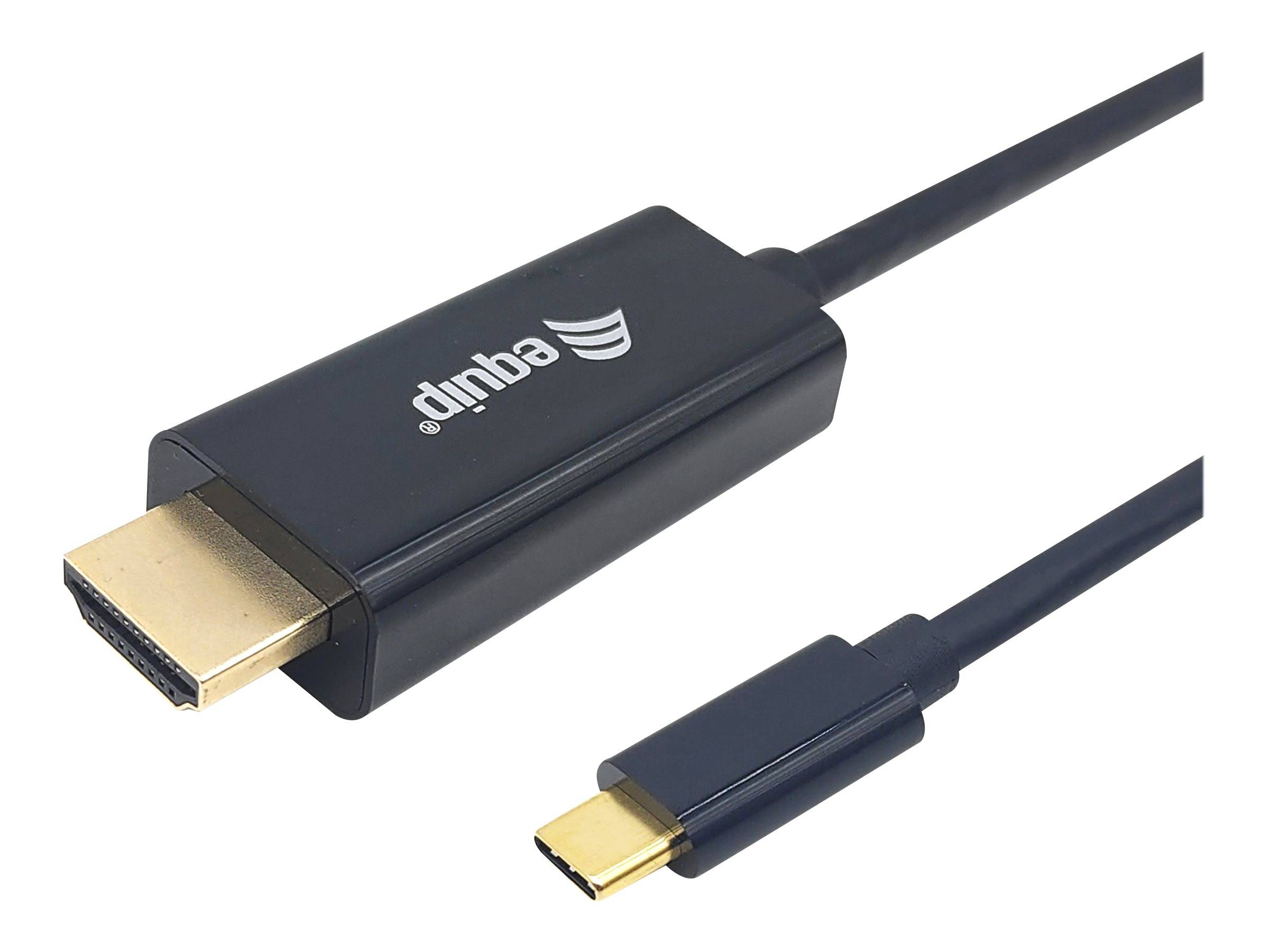 equip - Adapterkabel - 24 pin USB-C männlich zu HDMI männlich - 3 m - Schwarz - unterstützt 4K 30 Hz (3840 x 2160)