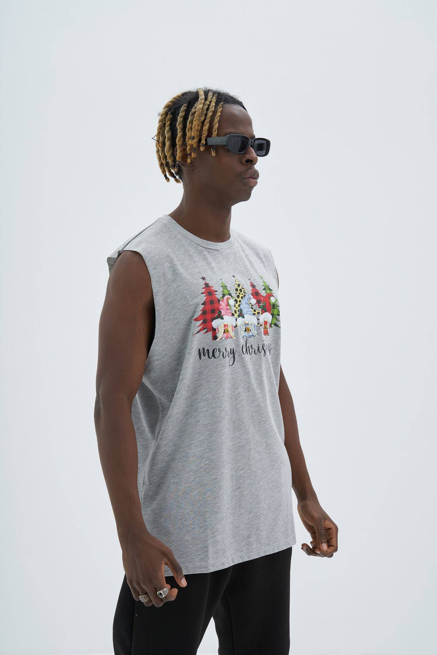 Ossy Homer Muskelshirt 100% Baumwolle Cotton Unisex Shirt Tanktop Tank Tops Grau L