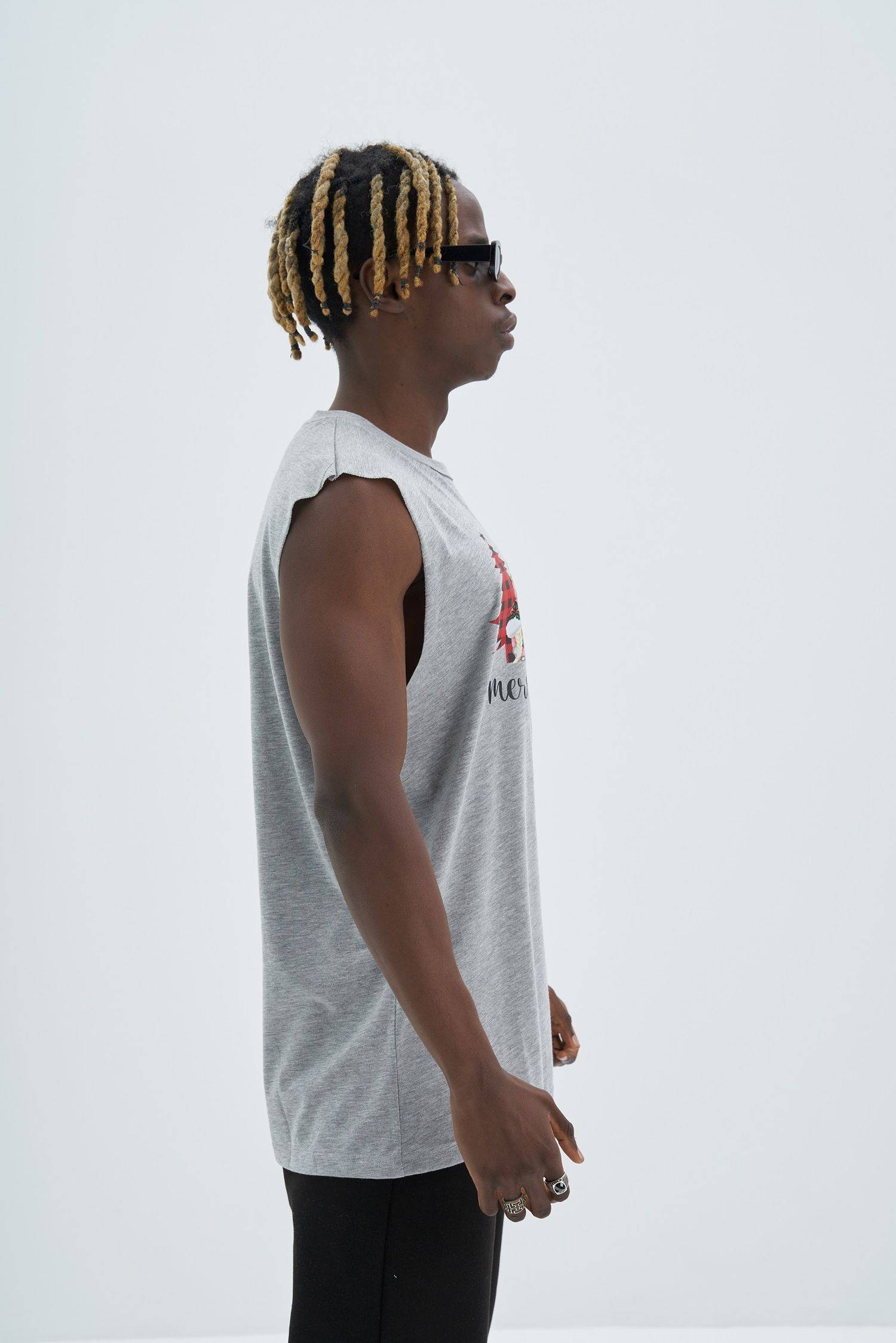 Ossy Homer Muskelshirt 100% Baumwolle Cotton Unisex Shirt Tanktop Tank Tops Grau XL