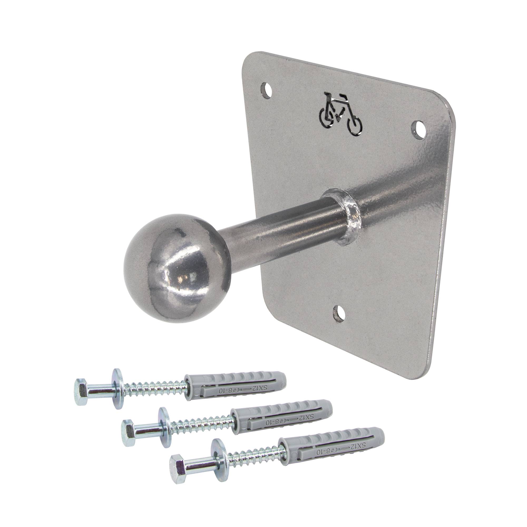 PremiumX Wandhalterung für Fahrradträger Kugelkopf Fahrrad-Heckträger Wand-Halter inkl. Befestigung Dübel U-Scheibe Schrauben