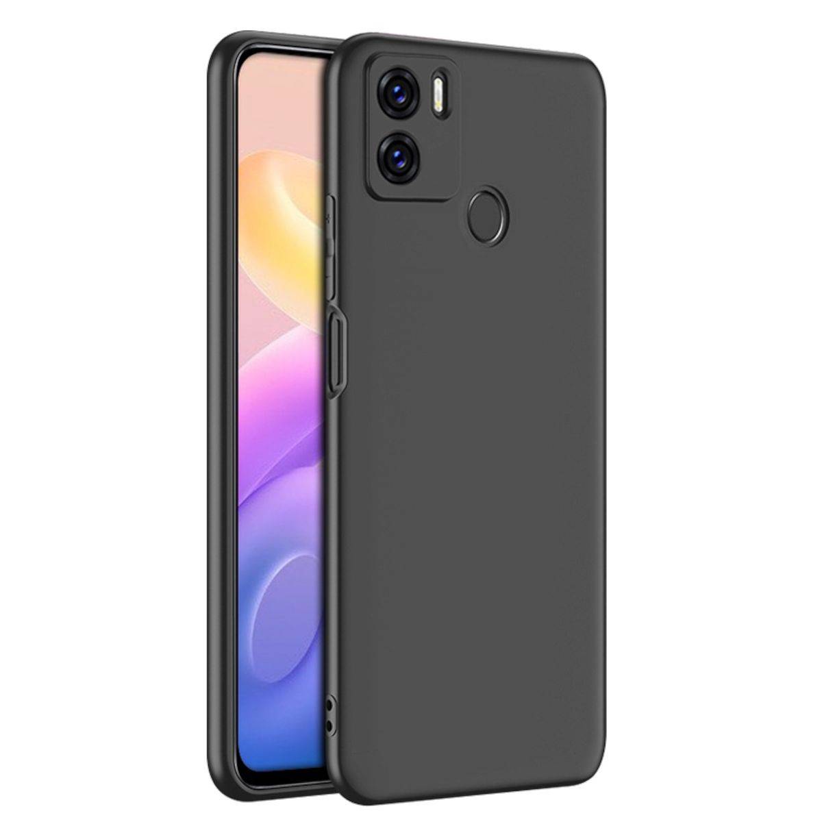 Für Xiaomi Redmi A1+ Plus Silikoncase TPU Schutz Schwarz Handy Tasche Hülle Cover Etui Zubehör