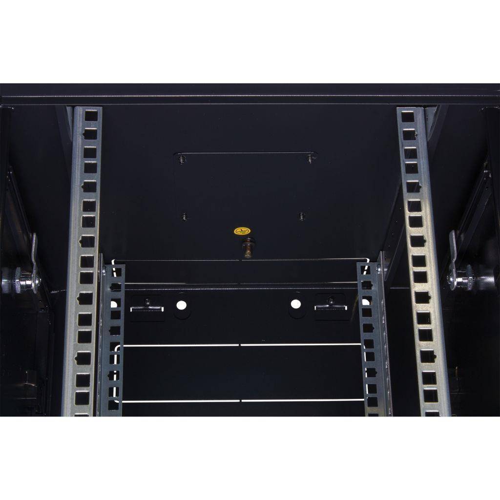 Rockstable 9HE Netzwerkschrank, Serverschrank - 10 Zoll Wandmontage - (BxTxH) 370x450x503mm mit Glas