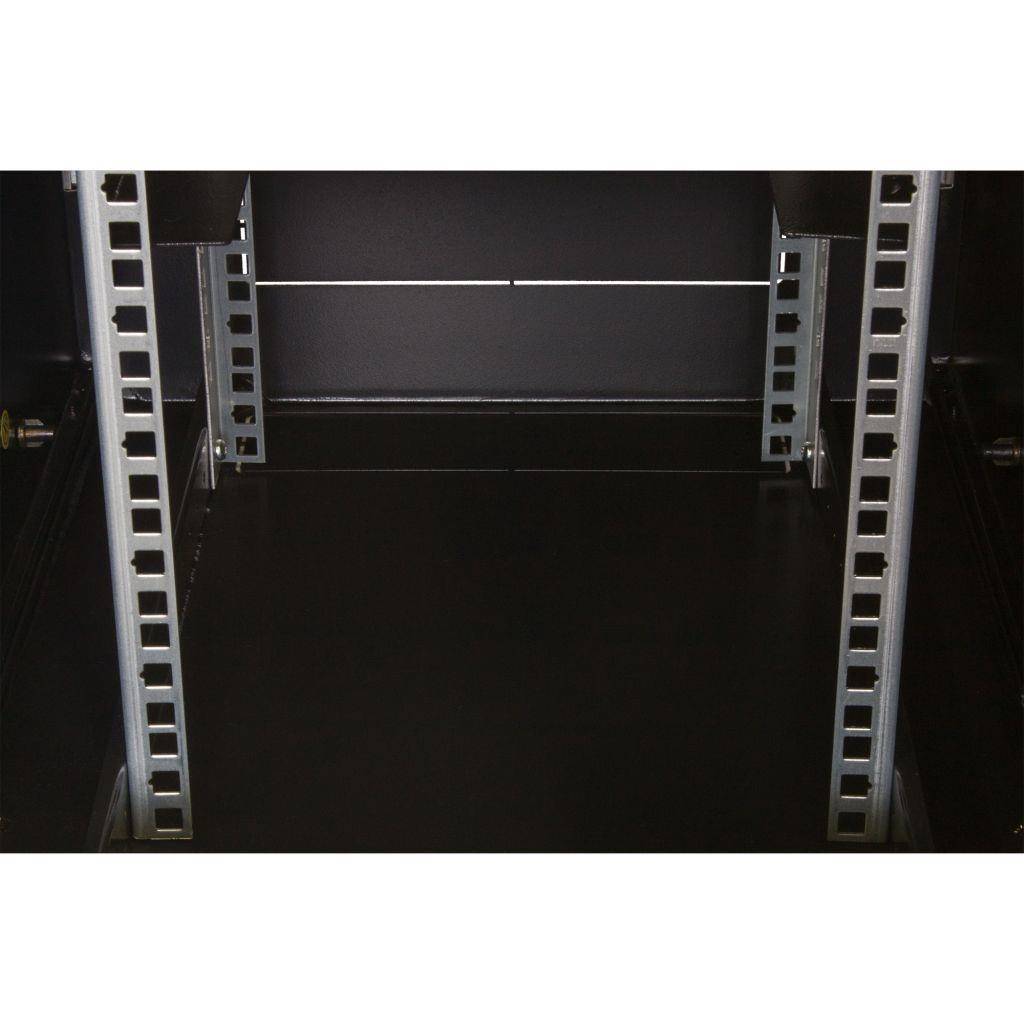Rockstable 9HE Netzwerkschrank, Serverschrank - 10 Zoll Wandmontage - (BxTxH) 370x450x503mm mit Glas