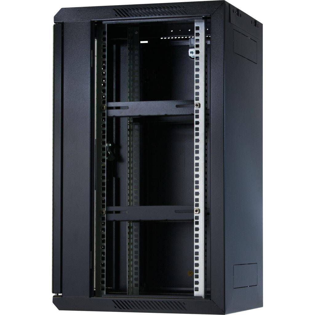 Rockstable 15HE Netzwerkschrank, Serverschrank - 10 Zoll Wandmontage - (BxTxH) 370x450x770mm mit Gla