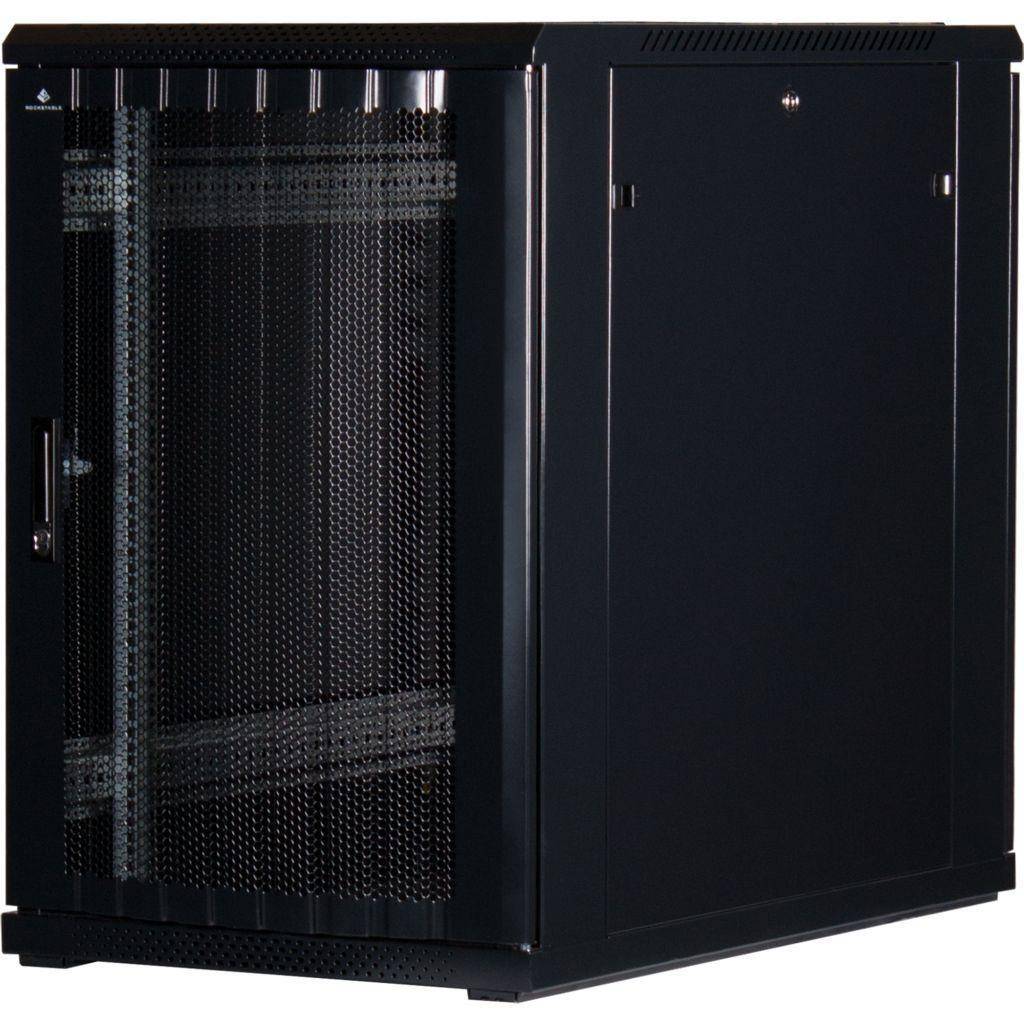 Rockstable 18HE 19 Zoll Serverschrank Netzwerkschrank (BxTxH) 600x1000x900mm mit Gitternetztüren - T