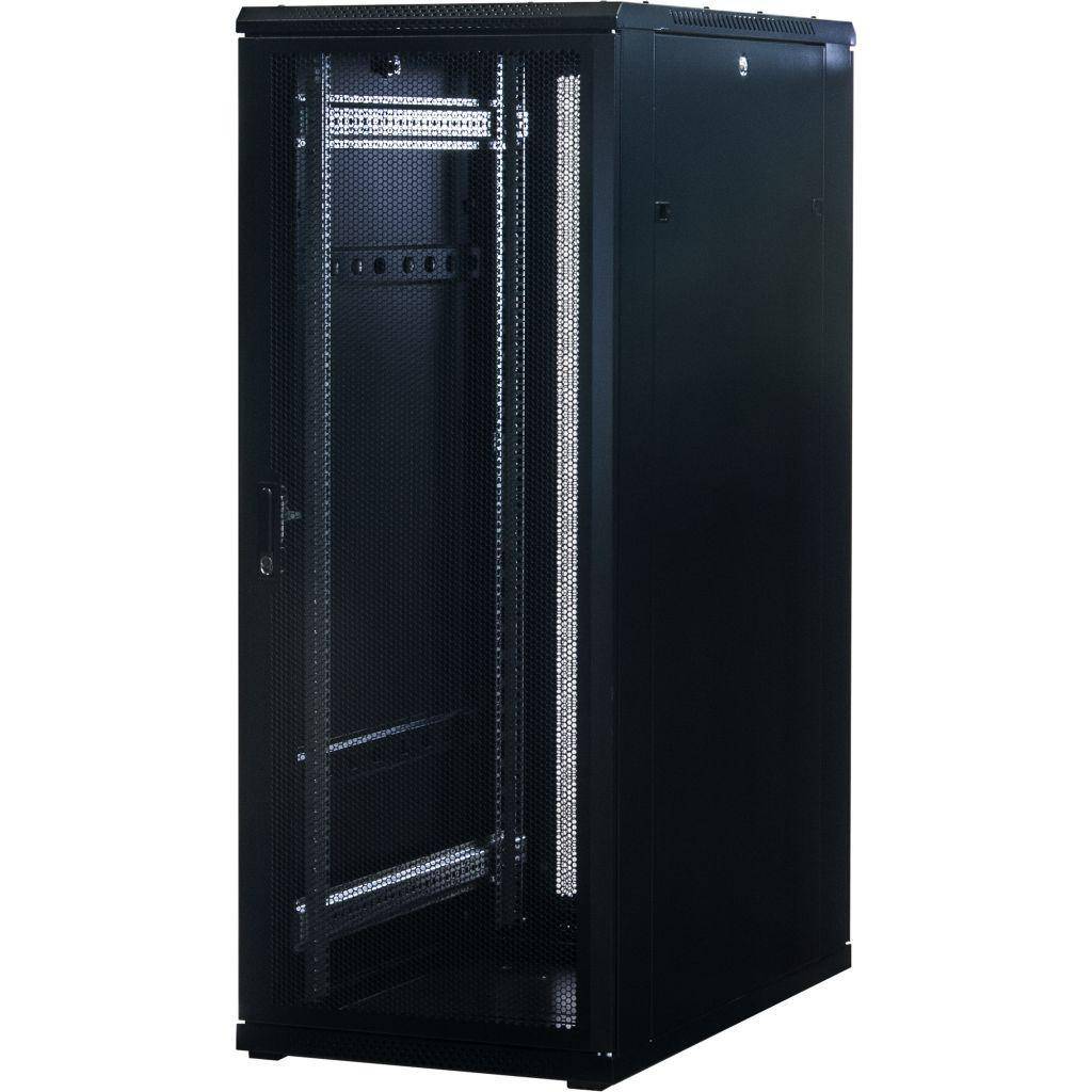 Rockstable 32HE 19 Zoll Serverschrank Netzwerkschrank (BxTxH) 600x1000x1600mm mit Gitternetztüren -