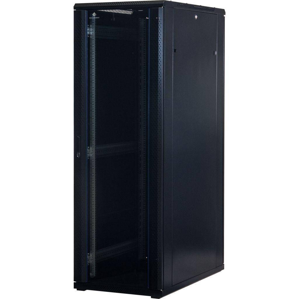 Rockstable 37HE 19 Zoll Serverschrank Netzwerkschrank (BxTxH) 600x1000x1800mm mit Glastür - Türansch