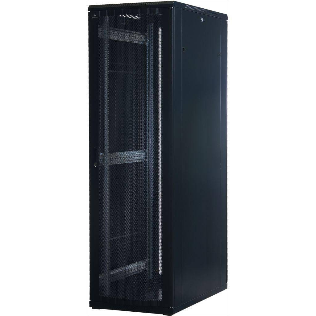 Rockstable 42HE 19 Zoll Serverschrank Netzwerkschrank (BxTxH) 600x1000x2000mm mit Gitternetztüren -