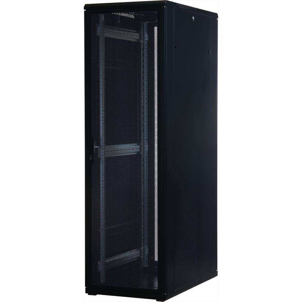 Rockstable 42HE 19 Zoll Serverschrank Netzwerkschrank (BxTxH) 600x1000x2000mm mit Gitternetztüren -