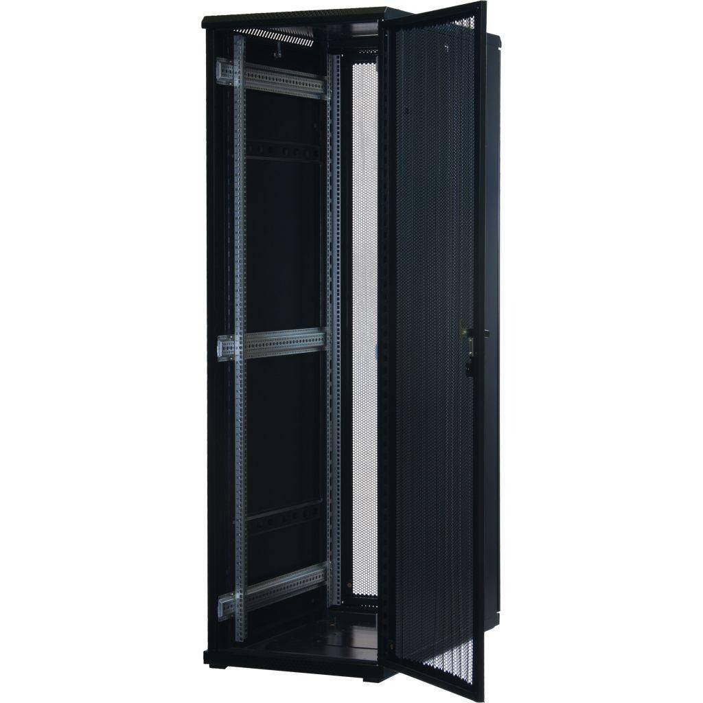 Rockstable 42HE 19 Zoll Serverschrank Netzwerkschrank (BxTxH) 600x1000x2000mm mit Gitternetztüren -