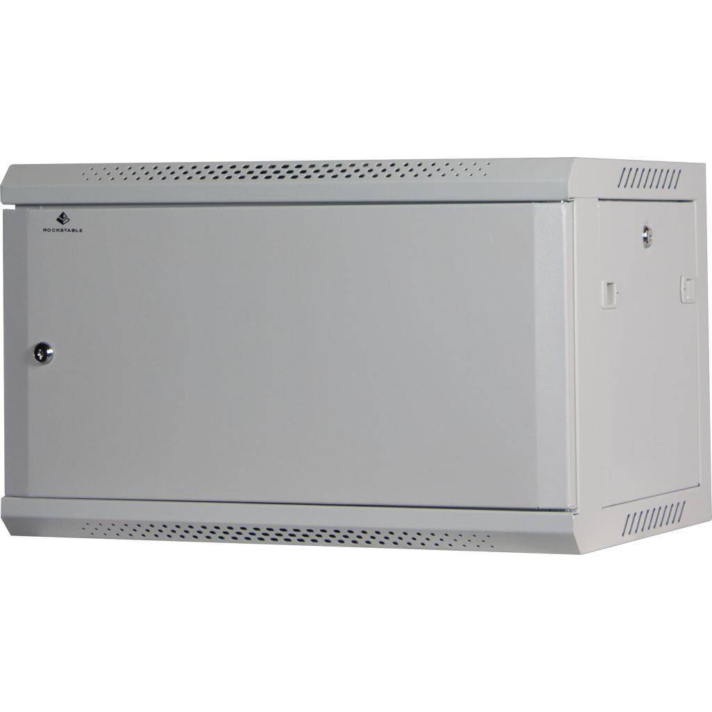Rockstable 6HE Netzwerkschrank, Serverschrank - 19 Zoll Wandmontage - (BxTxH) 600x440x370mm mit Stah