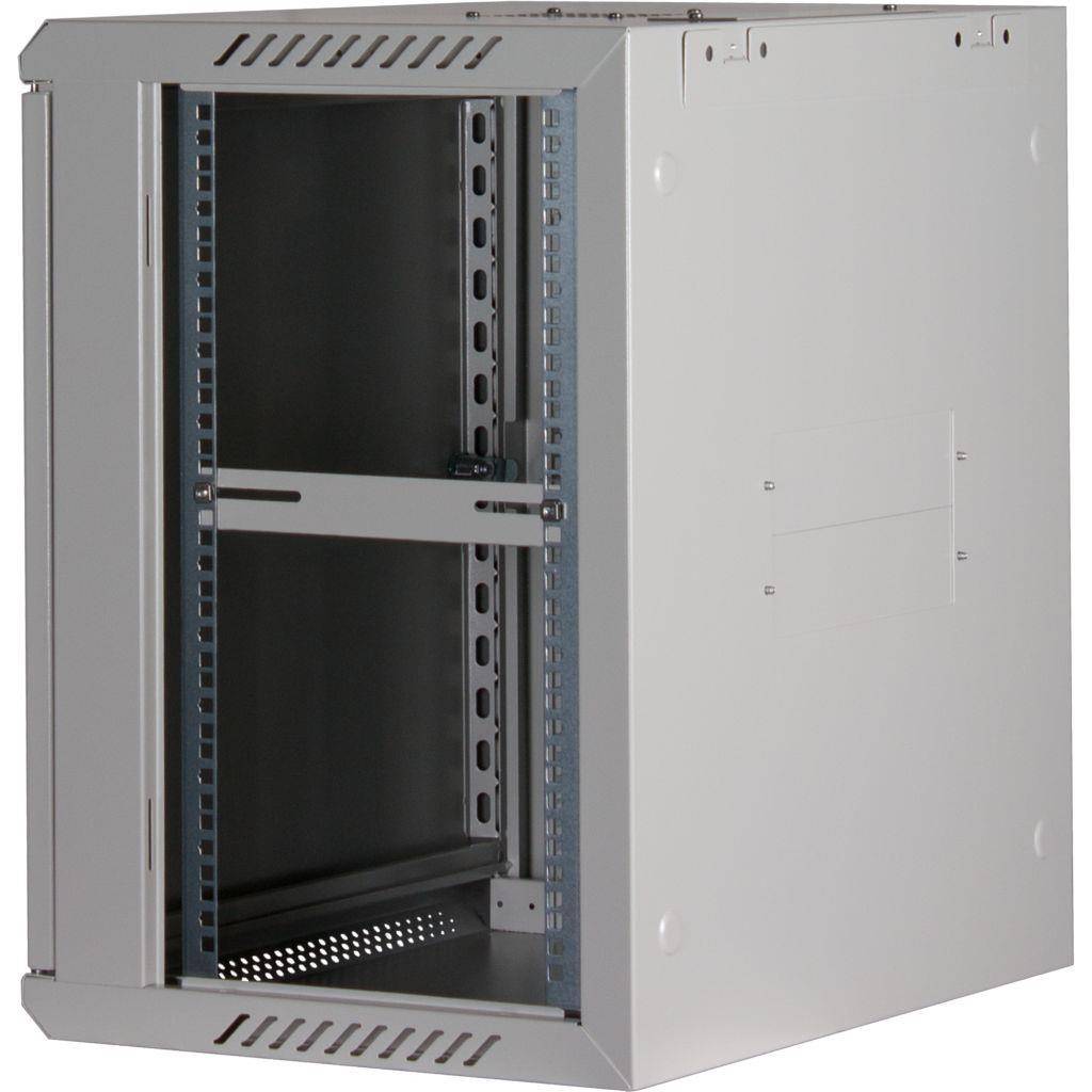 Rockstable 12HE Netzwerkschrank, Serverschrank - 19 Zoll Wandmontage - (BxTxH) 600x440x637mm mit Sta