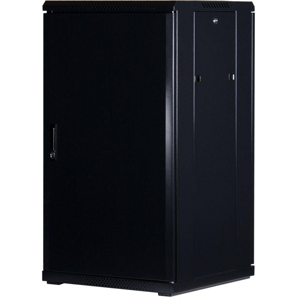 Rockstable 22HE 19 Zoll Serverschrank Netzwerkschrank (BxTxH) 600x600x1200mm mit Glastür - Türanschlag wechselbar - Türen und Seitenwände abnehmba