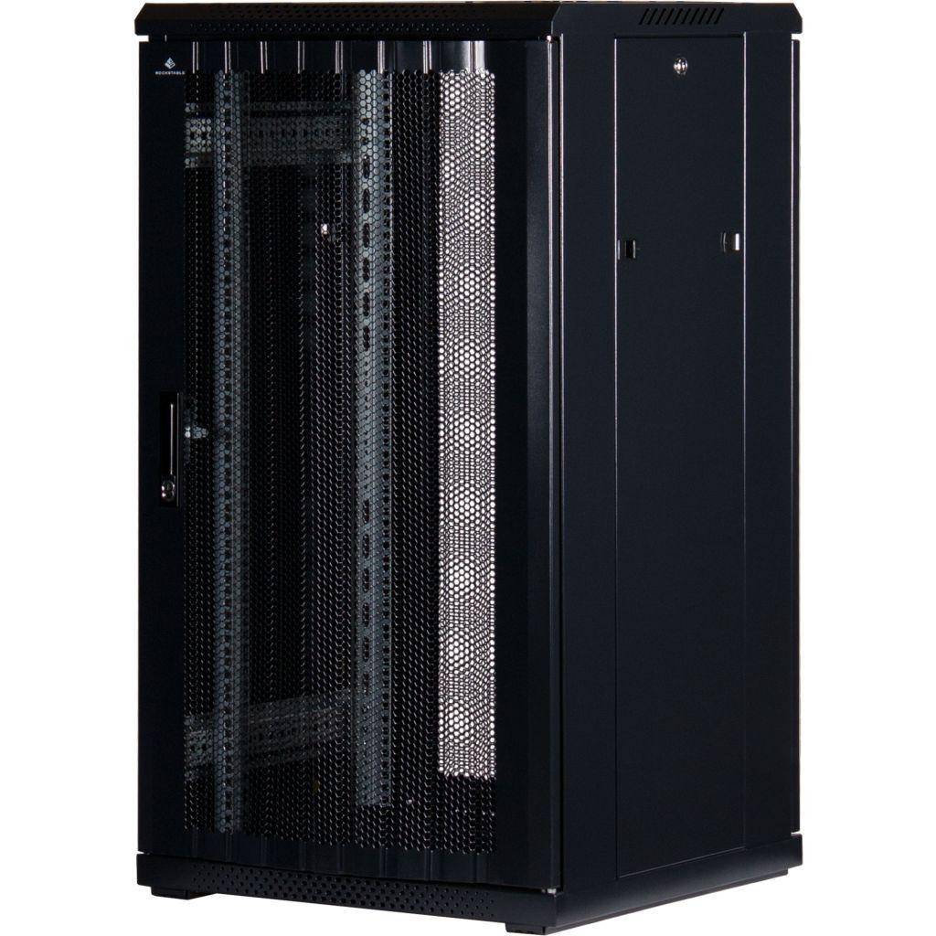 Rockstable 22HE 19 Zoll Serverschrank Netzwerkschrank (BxTxH) 600x600x1200mm mit Gitternetztüren - T