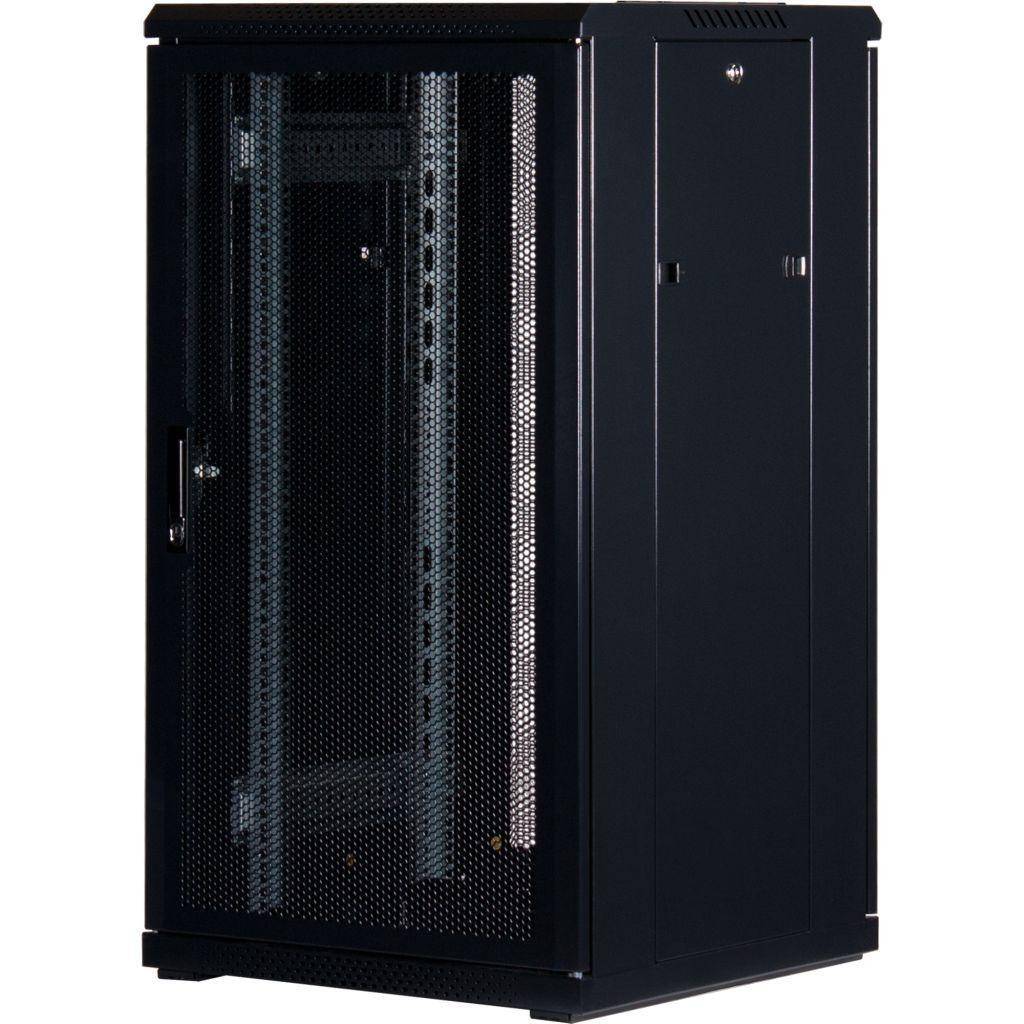 Rockstable 22HE 19 Zoll Serverschrank Netzwerkschrank (BxTxH) 600x600x1200mm mit Gitternetztüren - T