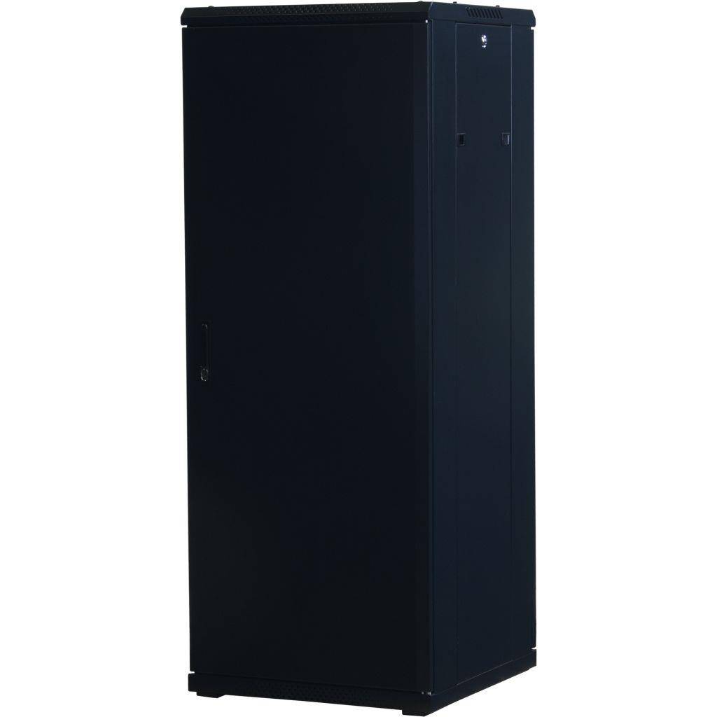 Rockstable 32HE 19 Zoll Serverschrank Netzwerkschrank (BxTxH) 600x600x1600mm mit Glastür - Türanschlag wechselbar - Türen und Seitenwände abnehmba