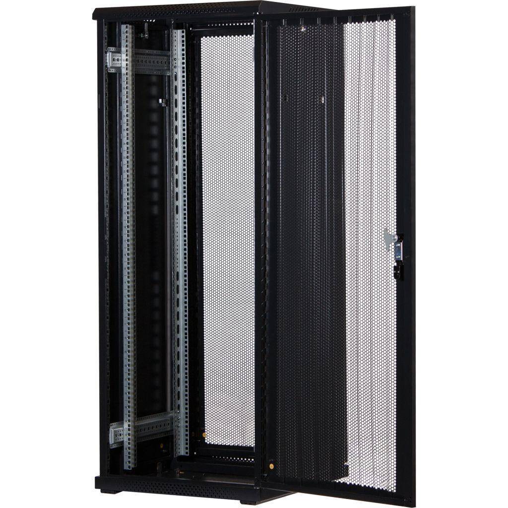 Rockstable 32HE 19 Zoll Serverschrank Netzwerkschrank (BxTxH) 600x600x1600mm mit Gitternetztüren - T